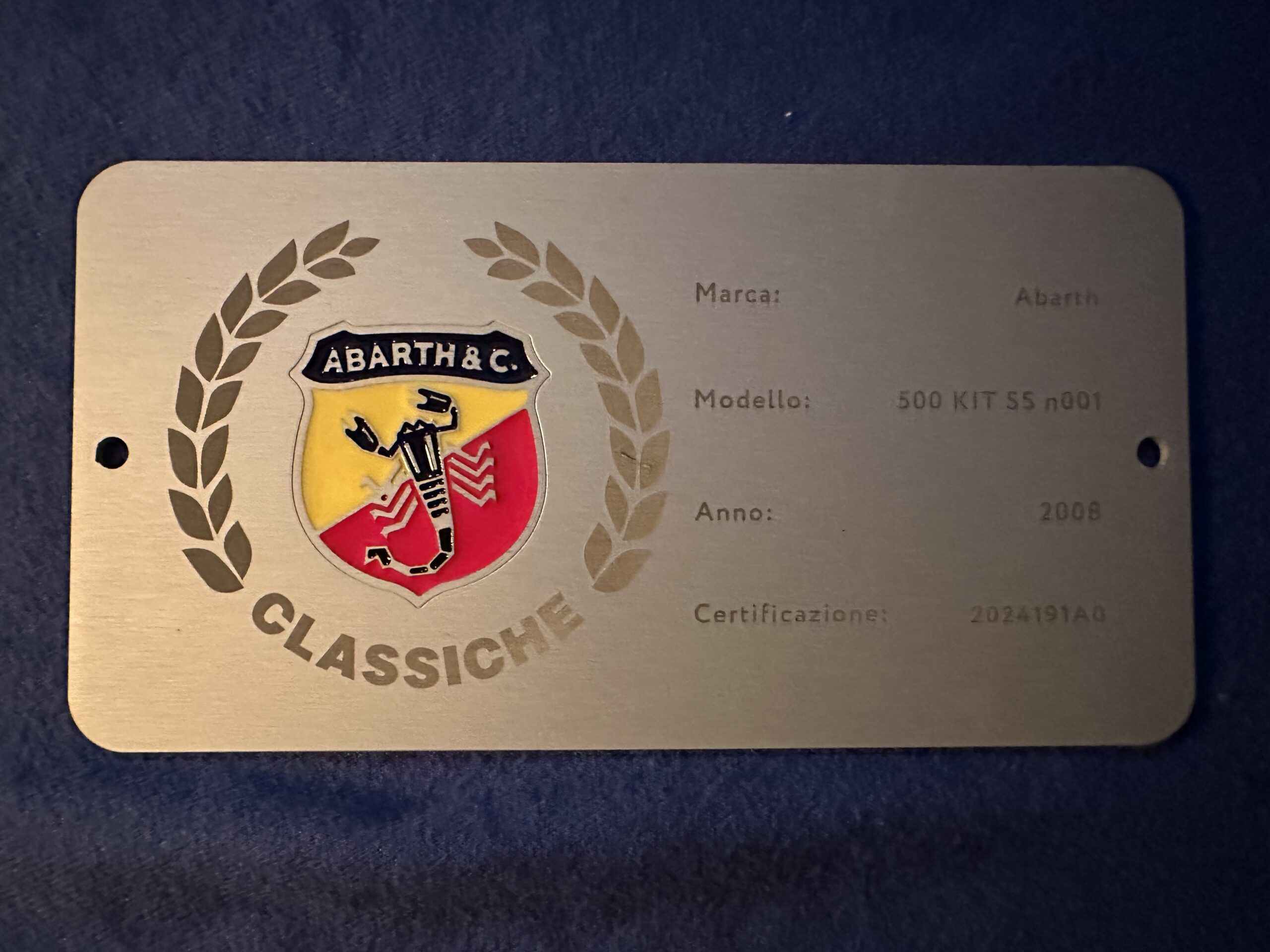 ABARTH 500 “OPENING EDITION” KIT SS NUMERO 001 160 CH “GRIOGIO CAMPOVOLO” CLASSICHE !