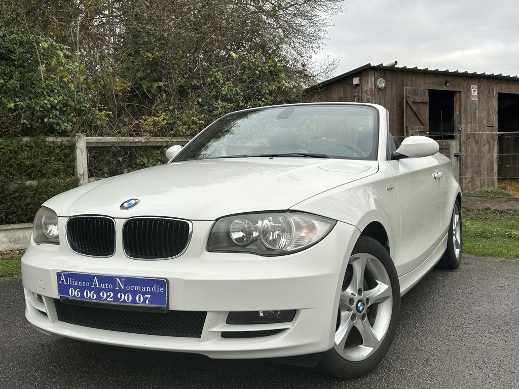 BMW 118 I CABRIOLET 143 CH ALPINWEISS CUIR NOIR 25400 KMS 1ère MAIN HISTORIQUE BMW!