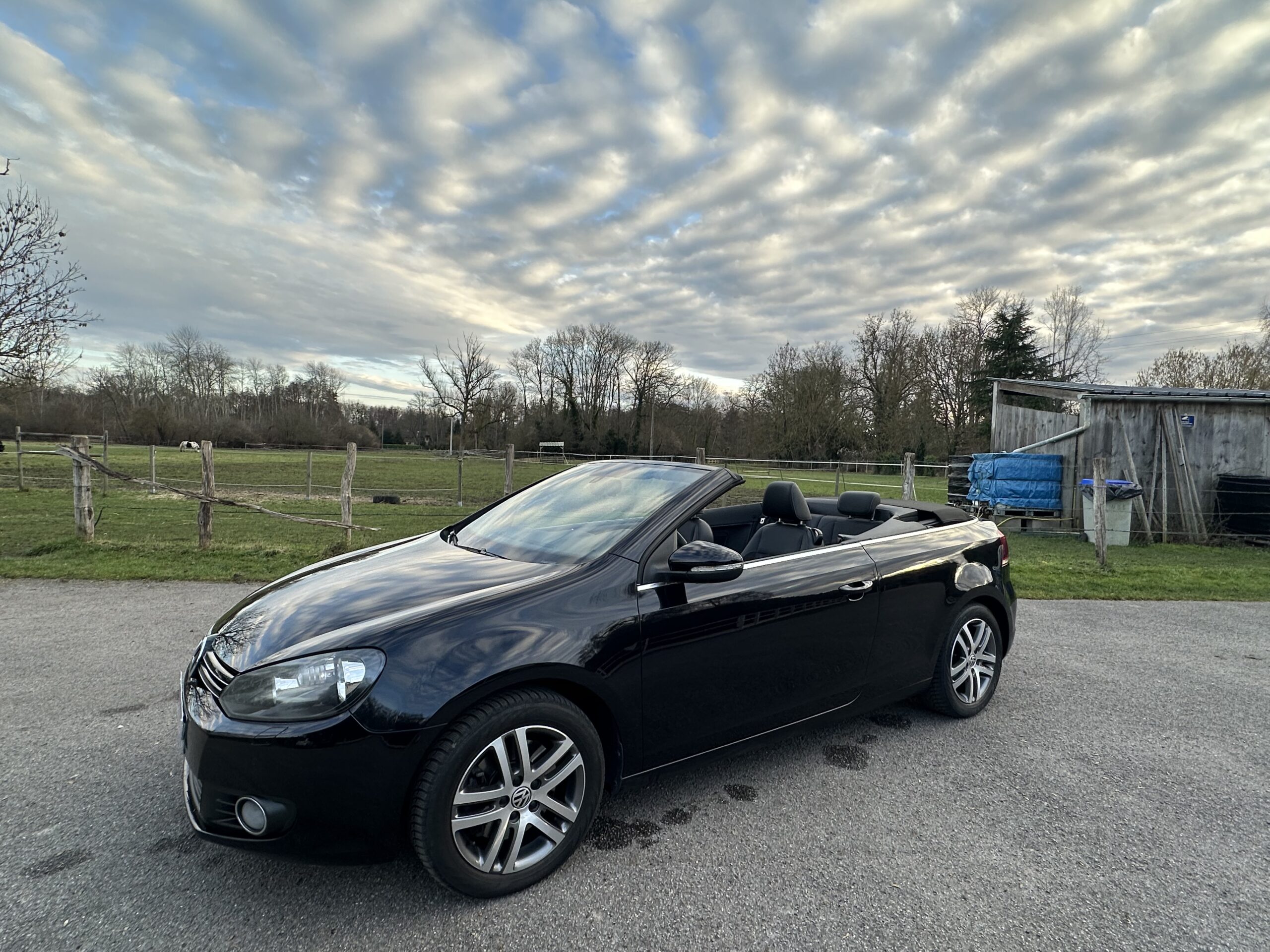 GOLF VI 1.4L TSI CABRIOLET 160 CH BVM6 NOIR CUIR-ALCANTARA NOIR 78500 KMS CRIT’AIR 1