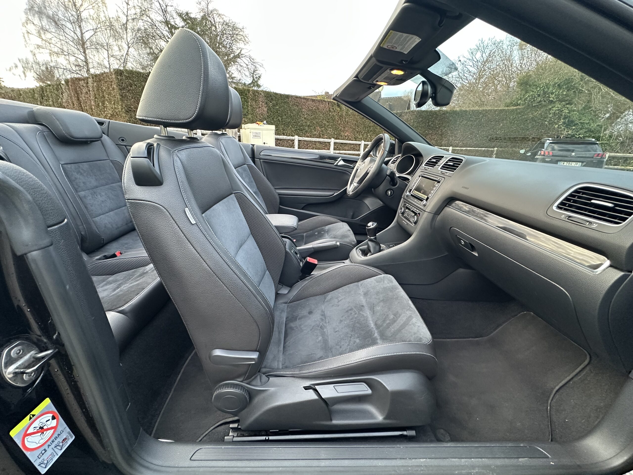 GOLF VI 1.4L TSI CABRIOLET 160 CH BVM6 NOIR CUIR-ALCANTARA NOIR 78500 KMS CRIT’AIR 1