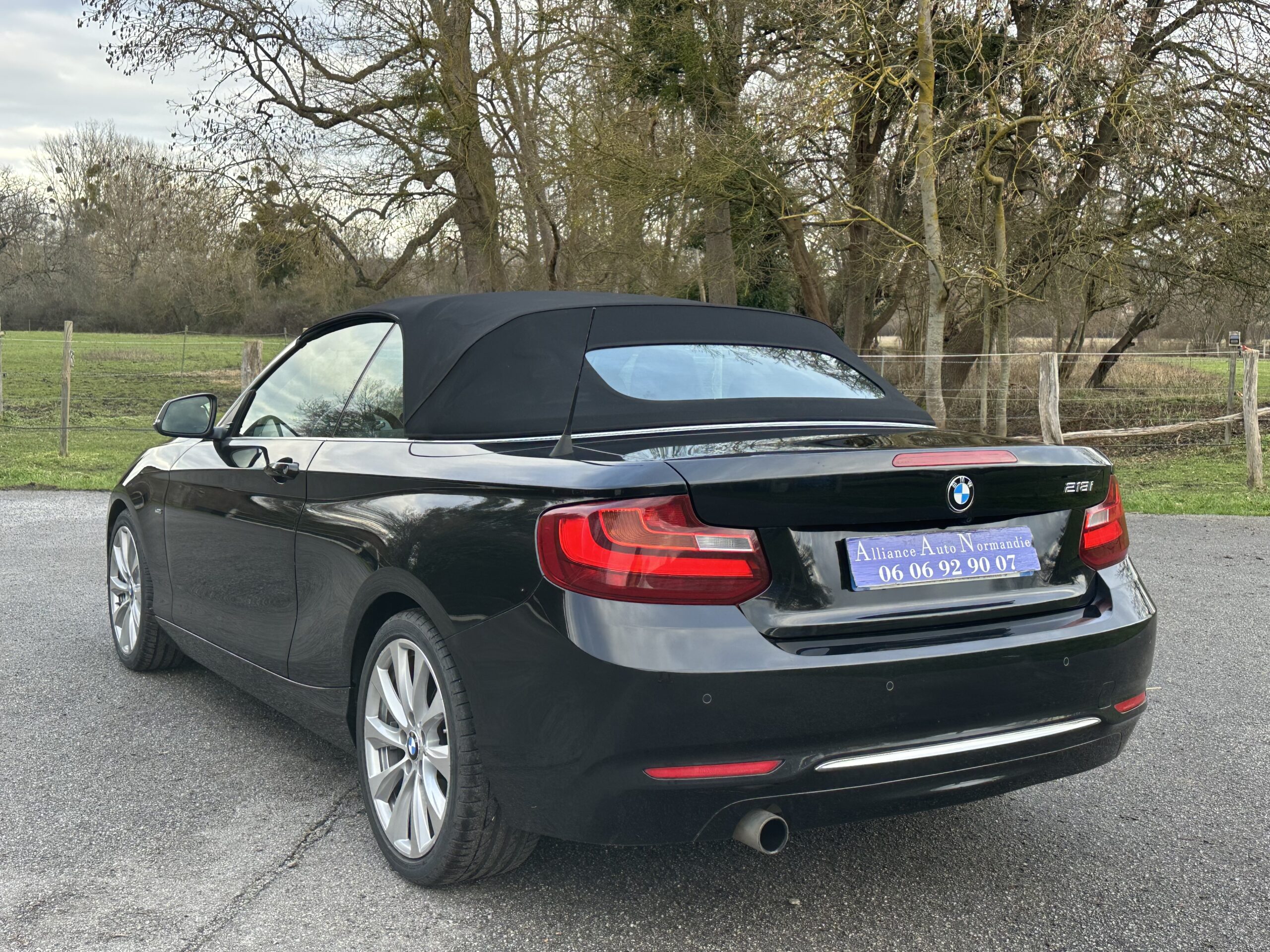 BMW 218 I CABRIOLET 136 CH NOIR CUIR NOIR BOITE SEPTRONIQUE 8 NOIR/CUIR NOIR