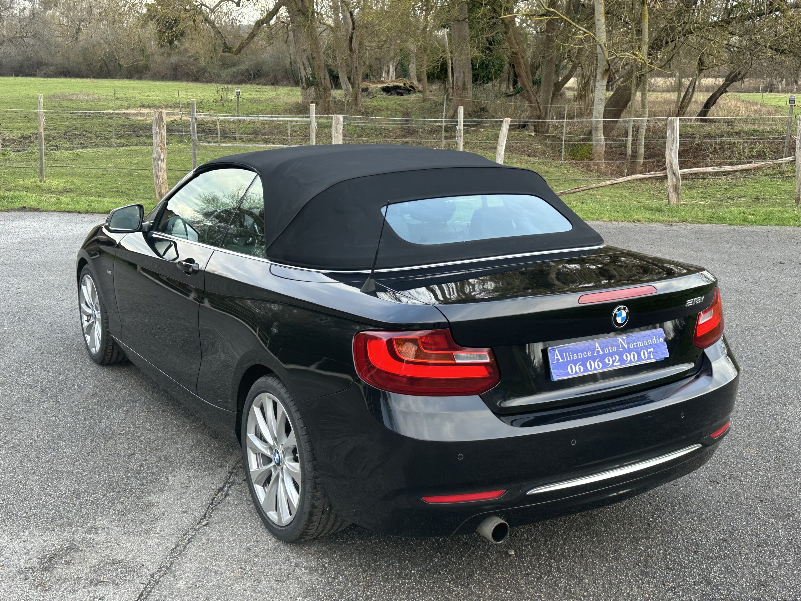 BMW 218 I CABRIOLET 136 CH NOIR CUIR NOIR BOITE SEPTRONIQUE 8 NOIR/CUIR NOIR