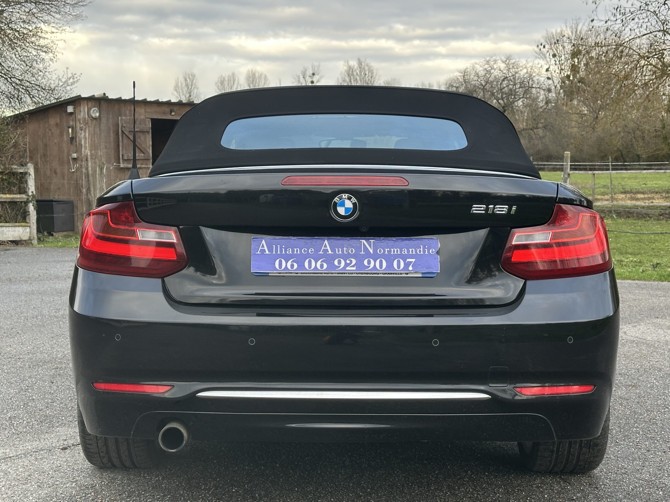 BMW 218 I CABRIOLET 136 CH NOIR CUIR NOIR BOITE SEPTRONIQUE 8 NOIR/CUIR NOIR