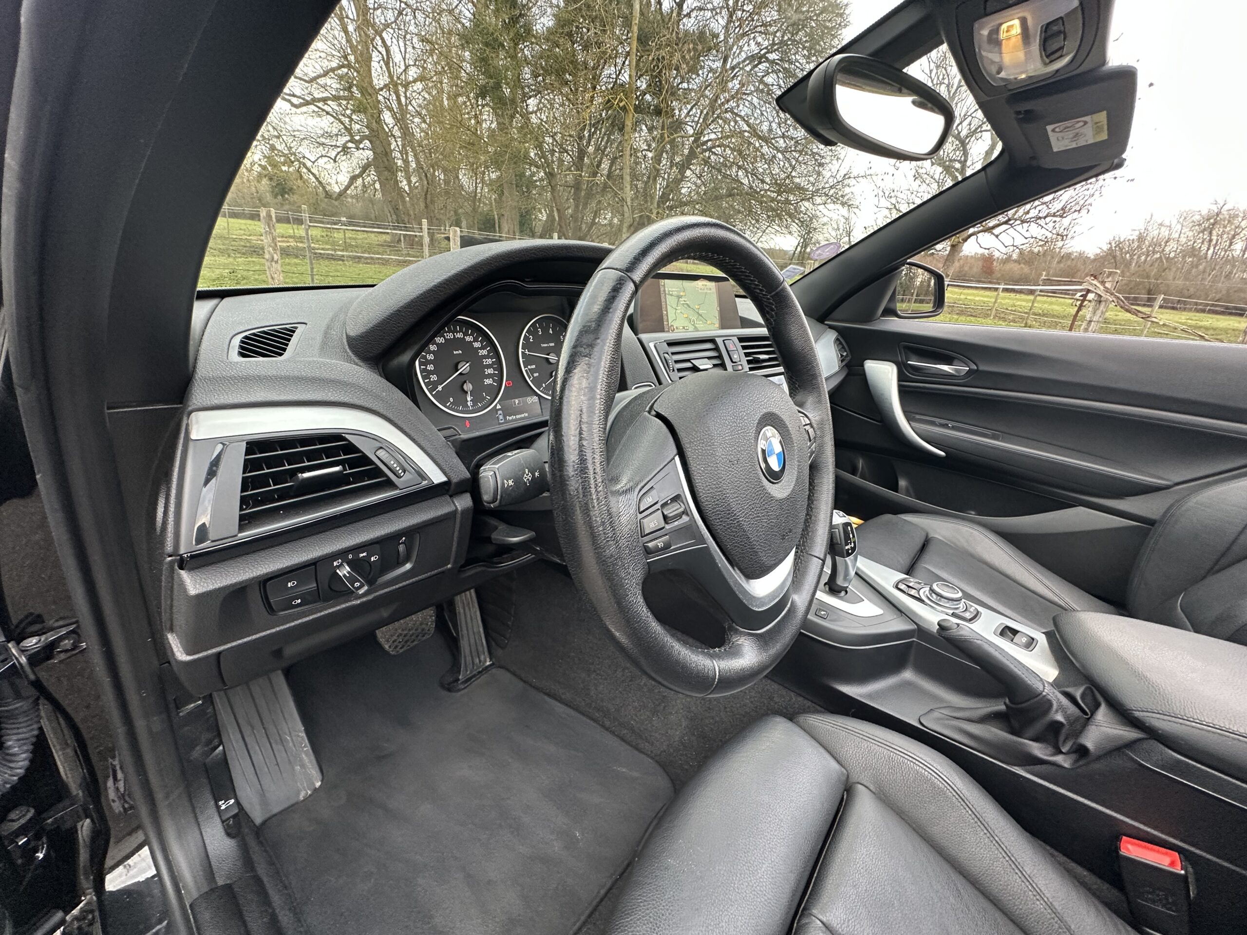 BMW 218 I CABRIOLET 136 CH NOIR CUIR NOIR BOITE SEPTRONIQUE 8 NOIR/CUIR NOIR