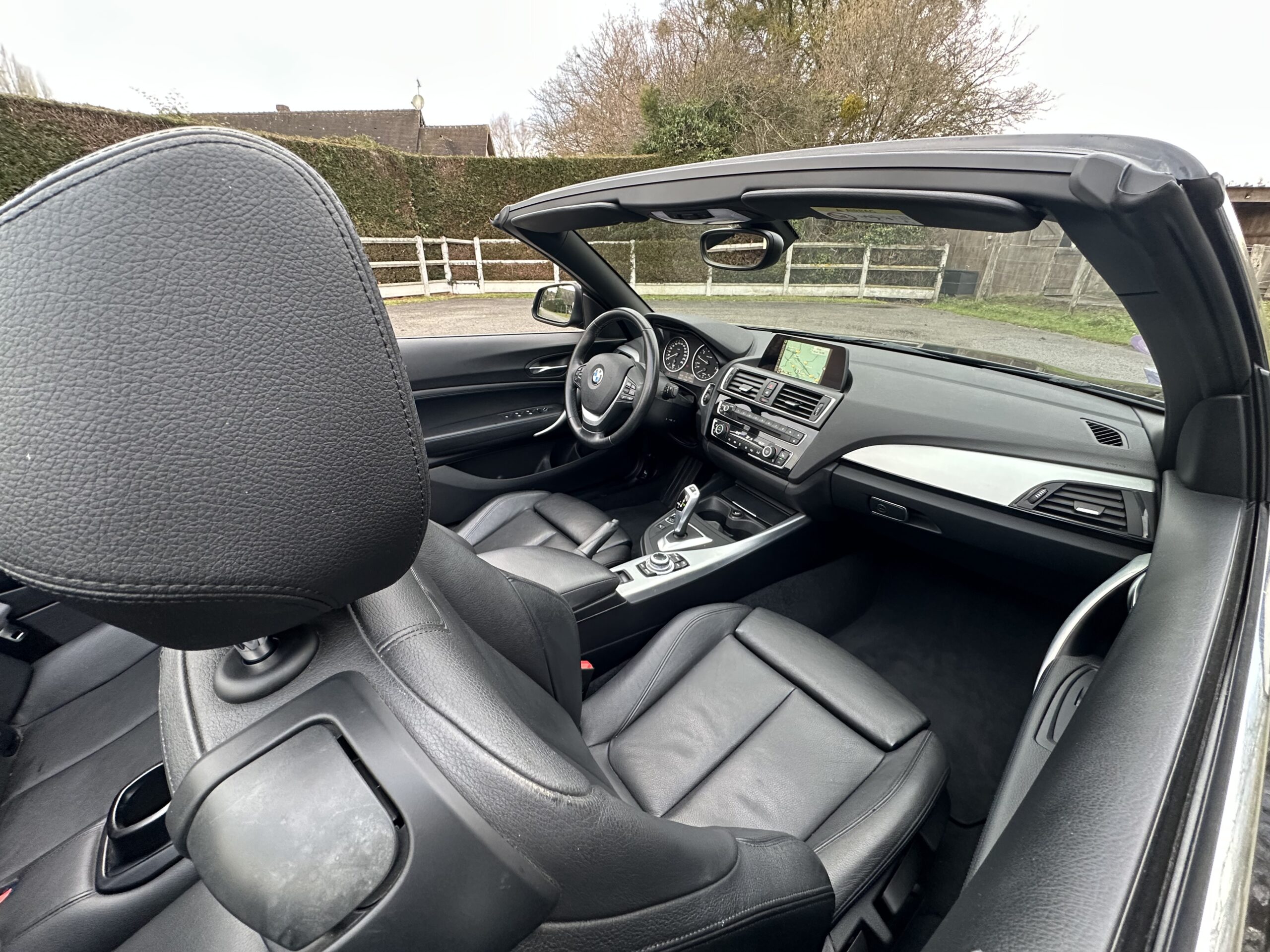 BMW 218 I CABRIOLET 136 CH NOIR CUIR NOIR BOITE SEPTRONIQUE 8 NOIR/CUIR NOIR