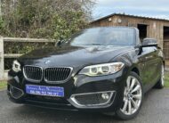 BMW 218 I CABRIOLET 136 CH NOIR CUIR NOIR BOITE SEPTRONIQUE 8 NOIR/CUIR NOIR