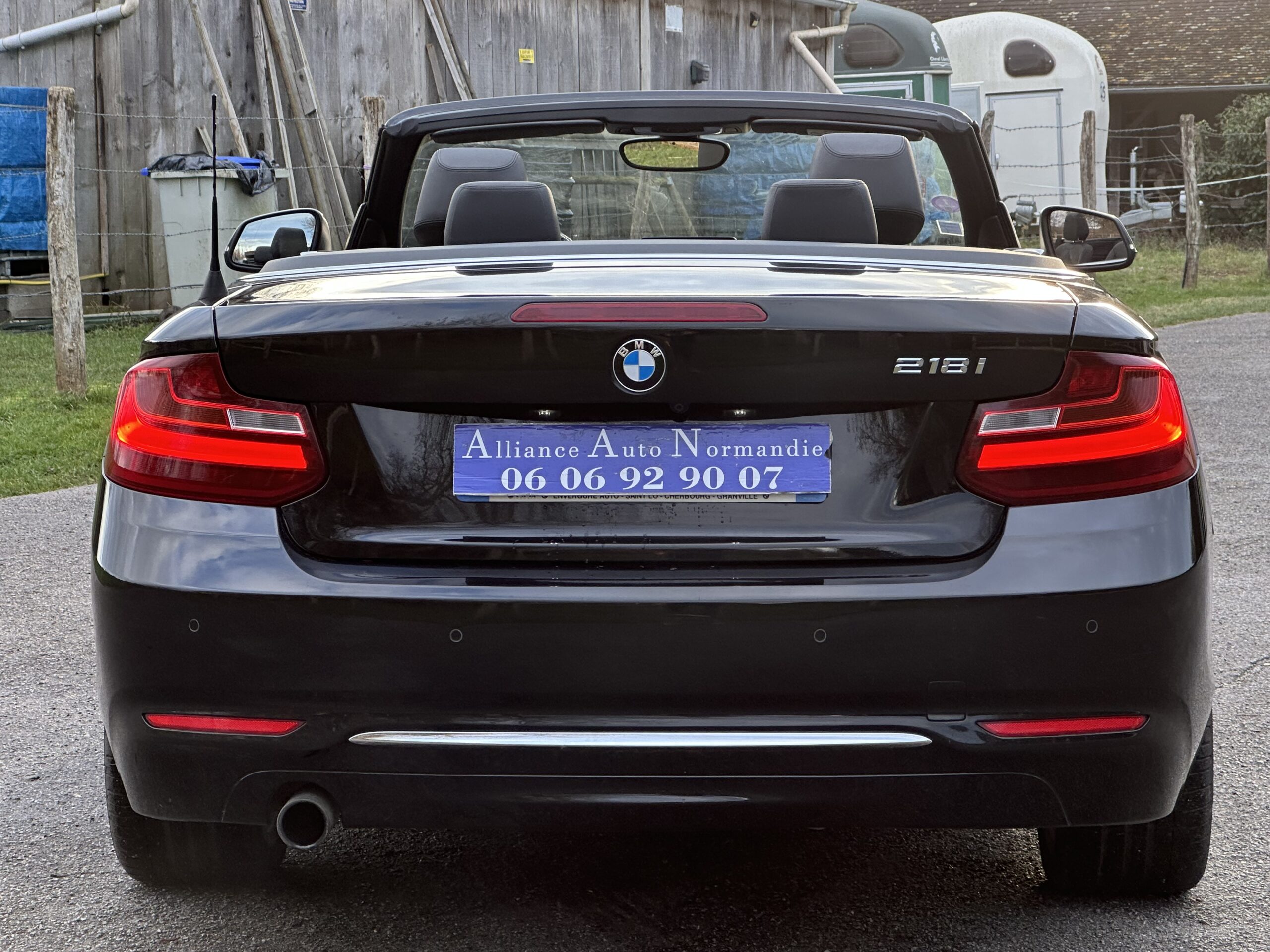 BMW 218 I CABRIOLET 136 CH NOIR CUIR NOIR BOITE SEPTRONIQUE 8 NOIR/CUIR NOIR